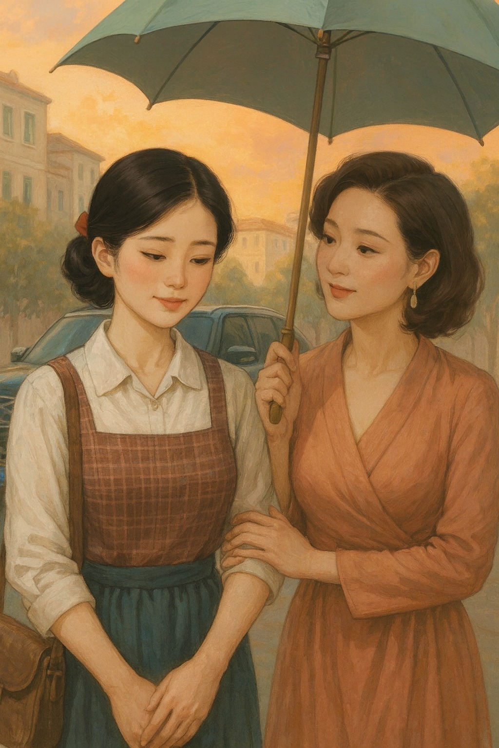 Chiếc Ô Dưới Hoàng Hôn